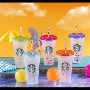 NEW! Starbucks Confetti Mexico Cold Cups Set of 5